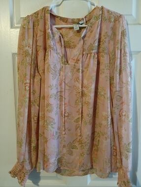 Womens NWT Floral Boho Blouse Size Large